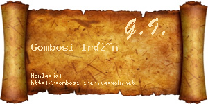 Gombosi Irén névjegykártya